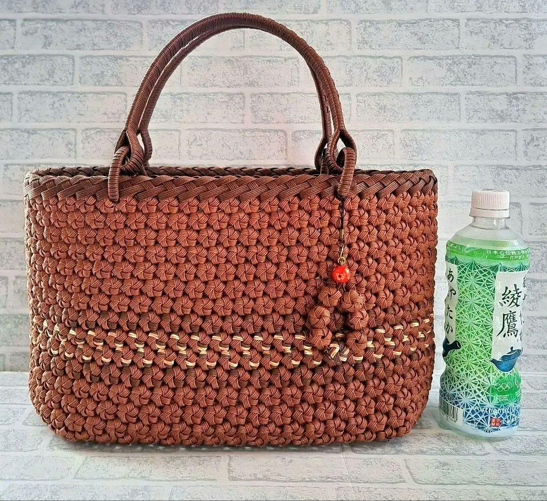 専用ページ クラフトバンド花結びクラフトテープかごバッグ