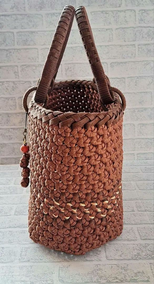 専用ページ クラフトバンド花結びクラフトテープかごバッグ