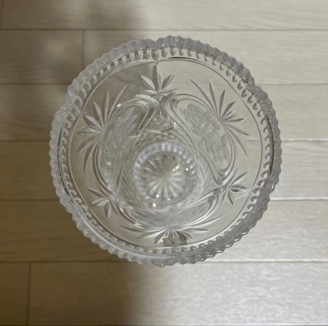HOYACRYSTAL クリスタル花瓶　クリスタル　花瓶　フラワーベース　切り子