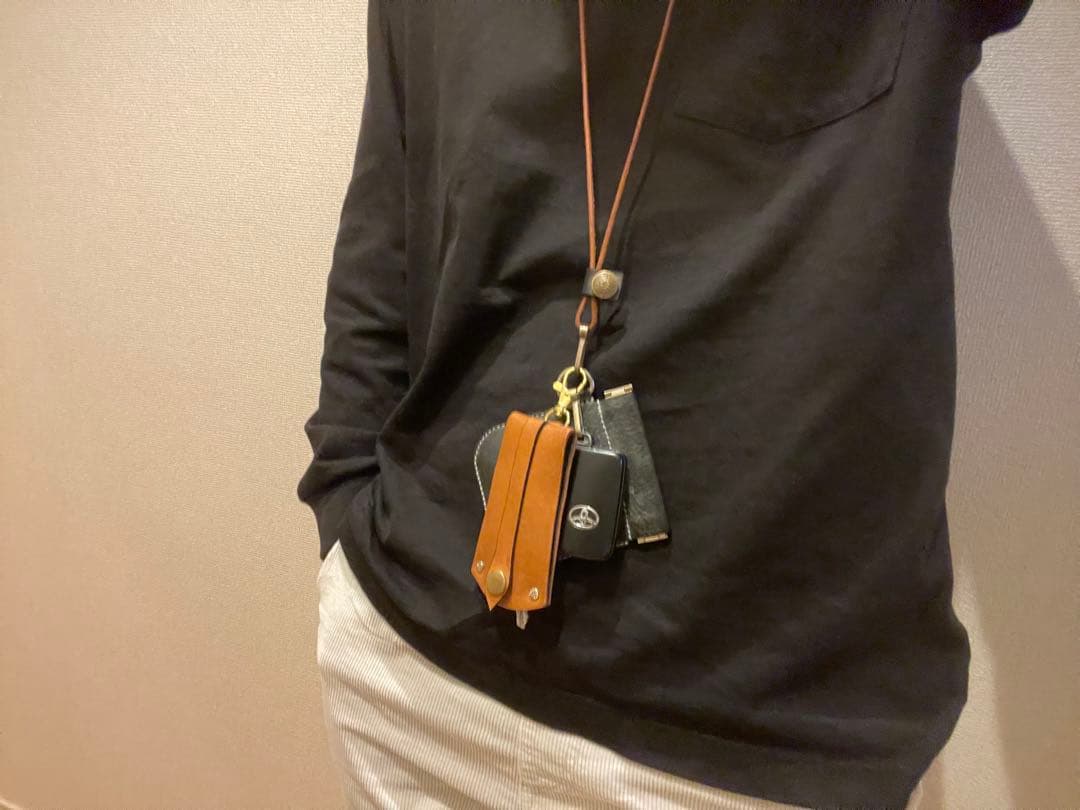 本革　イタリアンレザー　キーケース　財布小物入れ　 ハンドメイド