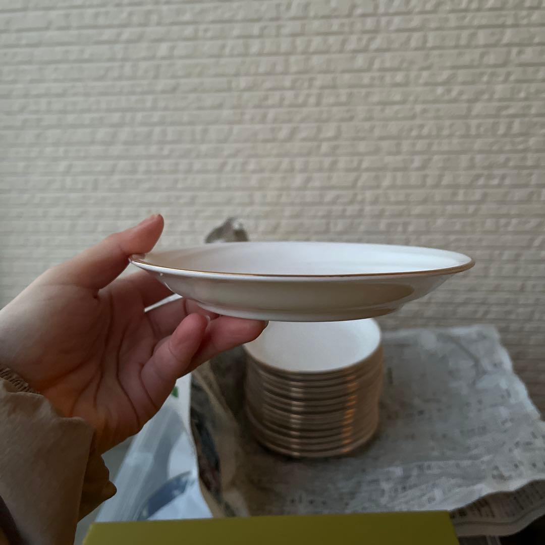 【新品未使用】たち吉 ホワイト金縁皿 15枚セット