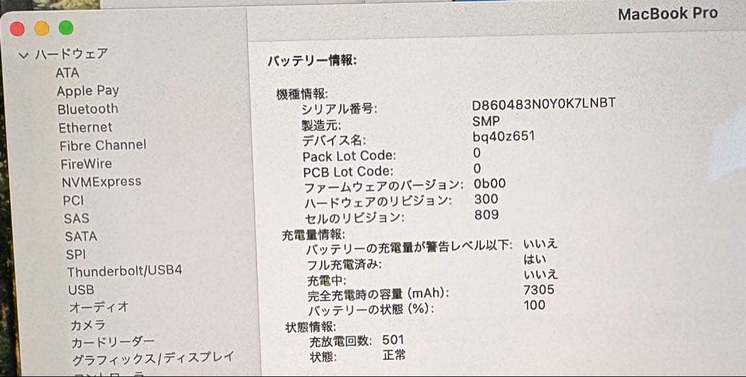 Apple MacBook Pro 16インチ 2019 64GB 2TB
