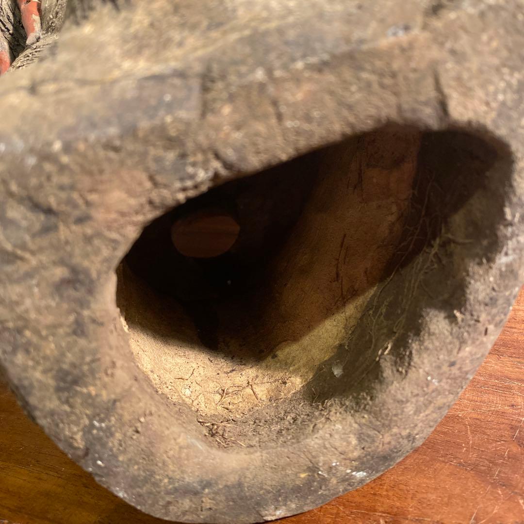 稀少 信楽焼 白たぬき置物 蛸付き 縁起物 骨董品 昭和レトロ 狸庵 オブジェ