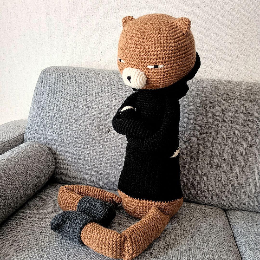 あみぐるみ　ハンドメイド　雑貨　ぬいぐるみ　パーカー　ブーツ　大きい　ねこ