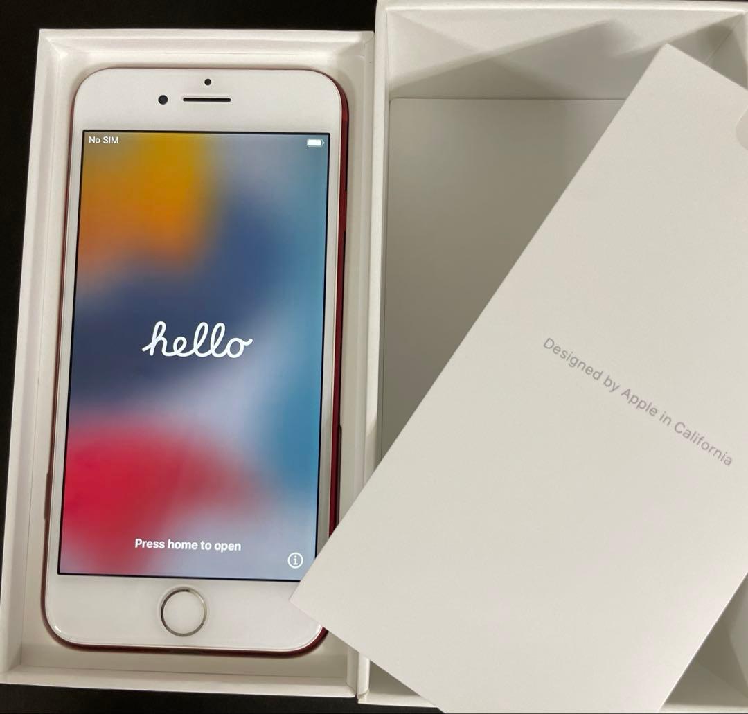 iPhone7 レッド 128GB SIMロック解除済み 箱・付属品有