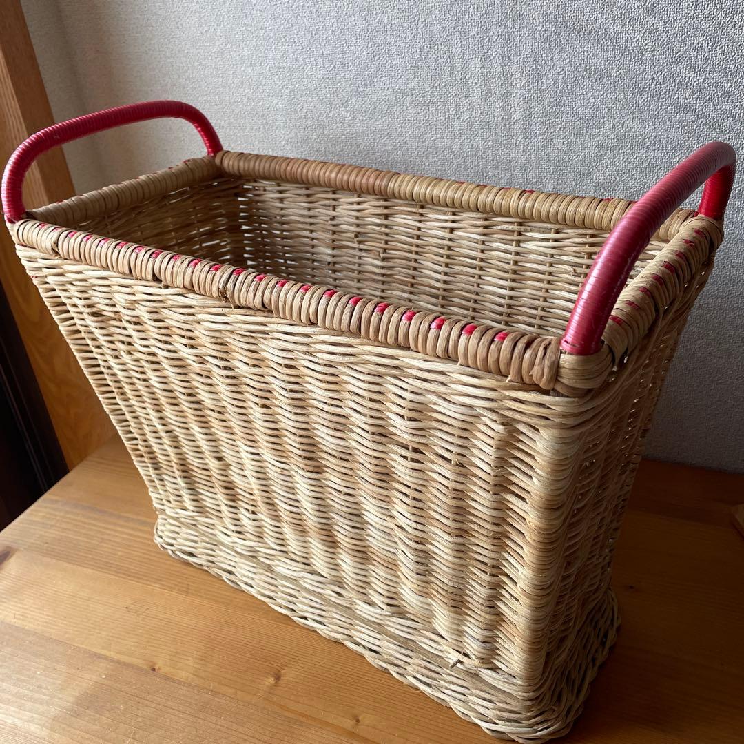 アンティーク風　持ち手付き　バスケット