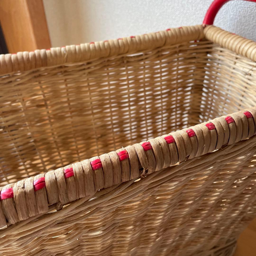 アンティーク風　持ち手付き　バスケット