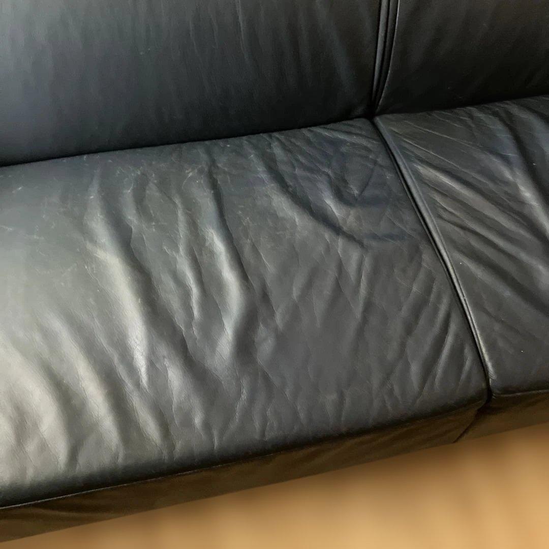 心石工芸　WATATSUMI （レザーソファ ウッドアーム付）