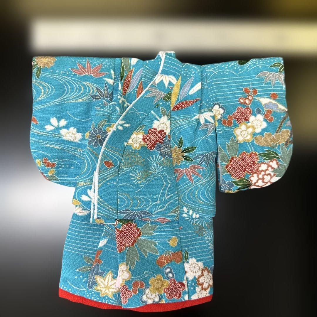 正絹　人形　ミニチュア　お着物　髪飾り　かんざし　和装