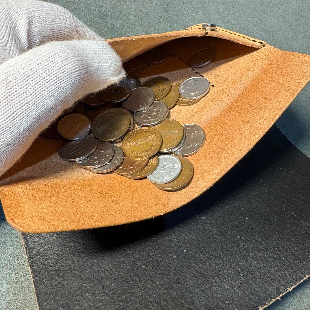 【栃木レザー】トラッカーウォレット ブラック 黒 コンチョ ロングウォレット