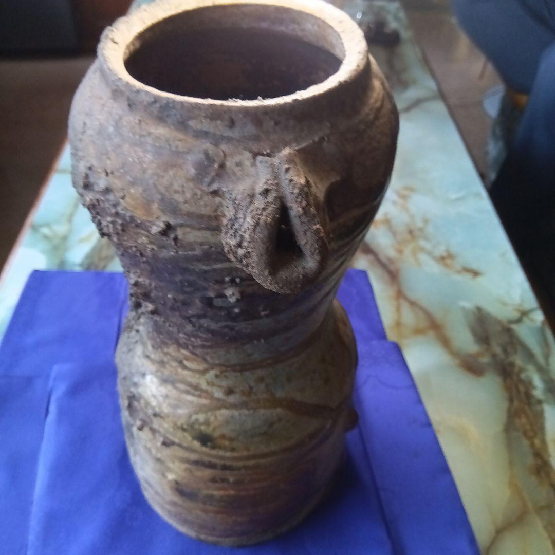 備前焼日幡光顕作花入れ共箱