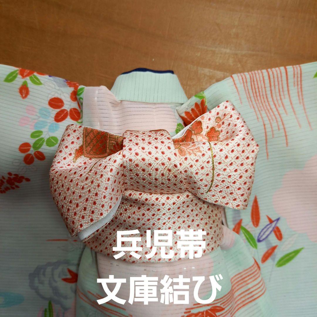 市松人形 10号 夏　絽の着物　帯　兵児帯　帯締め帯揚げ　正絹　ドール　単衣