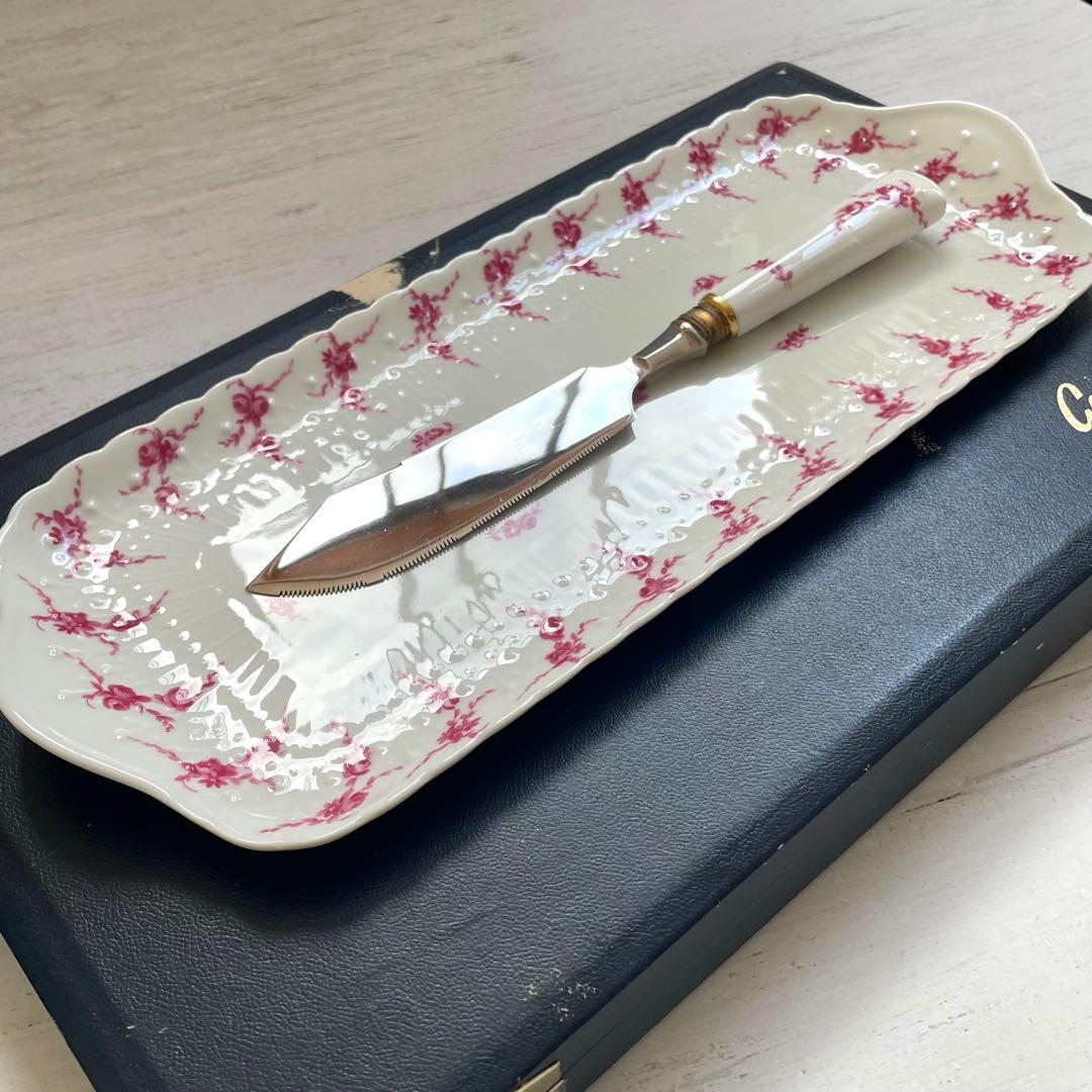 希少 リモージュ ジョル ジュボワイエ バガテル ロングプレート＆ナイフセット