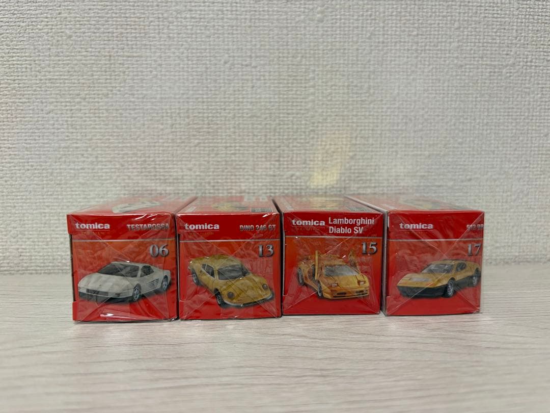 トミカ プレミアム フェラーリ・ランボルギーニ 発売記念仕様 4台セット