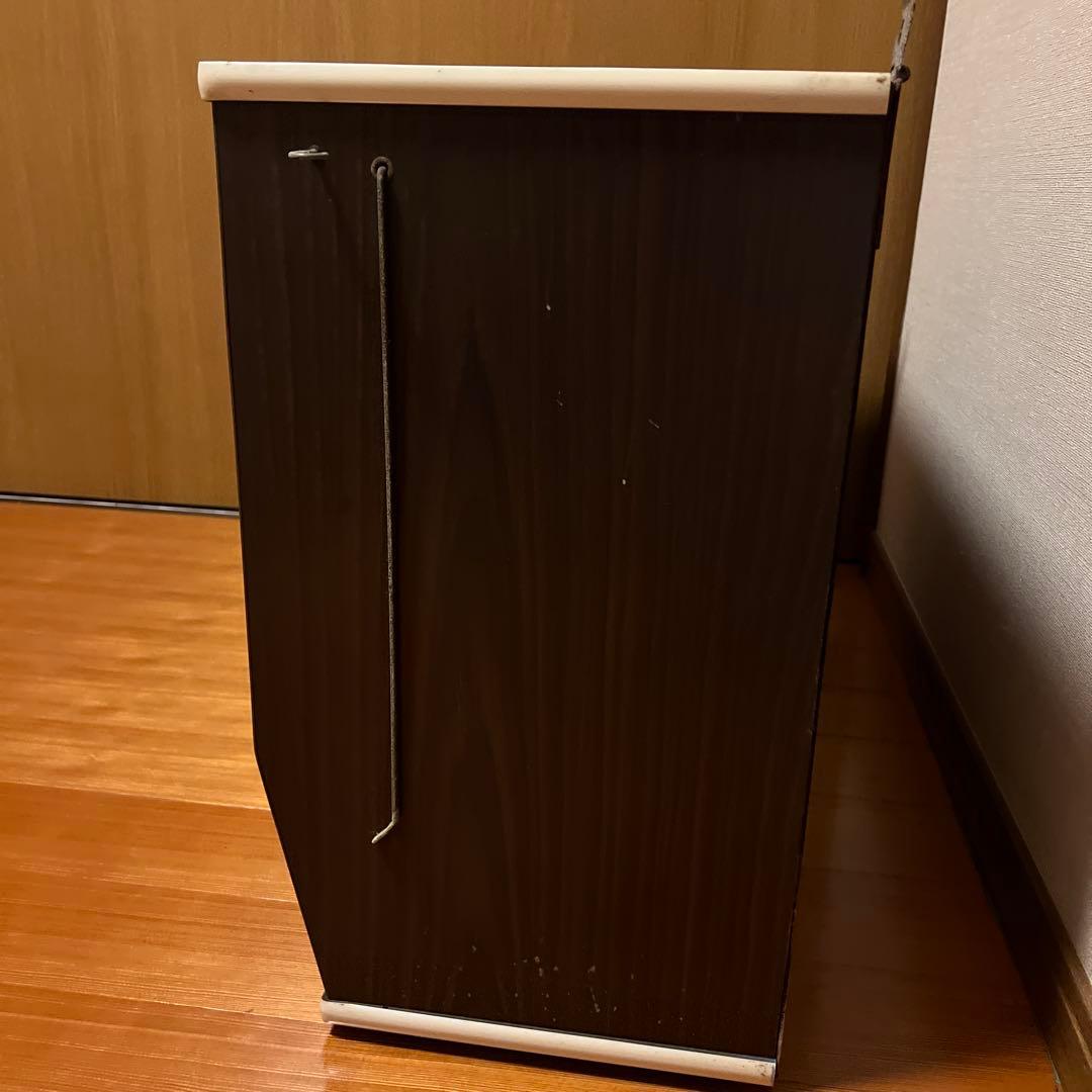 昭和レトロ　ポップな花柄　ガラス棚　二段式　ガラスケース　スペースエイジ　家具
