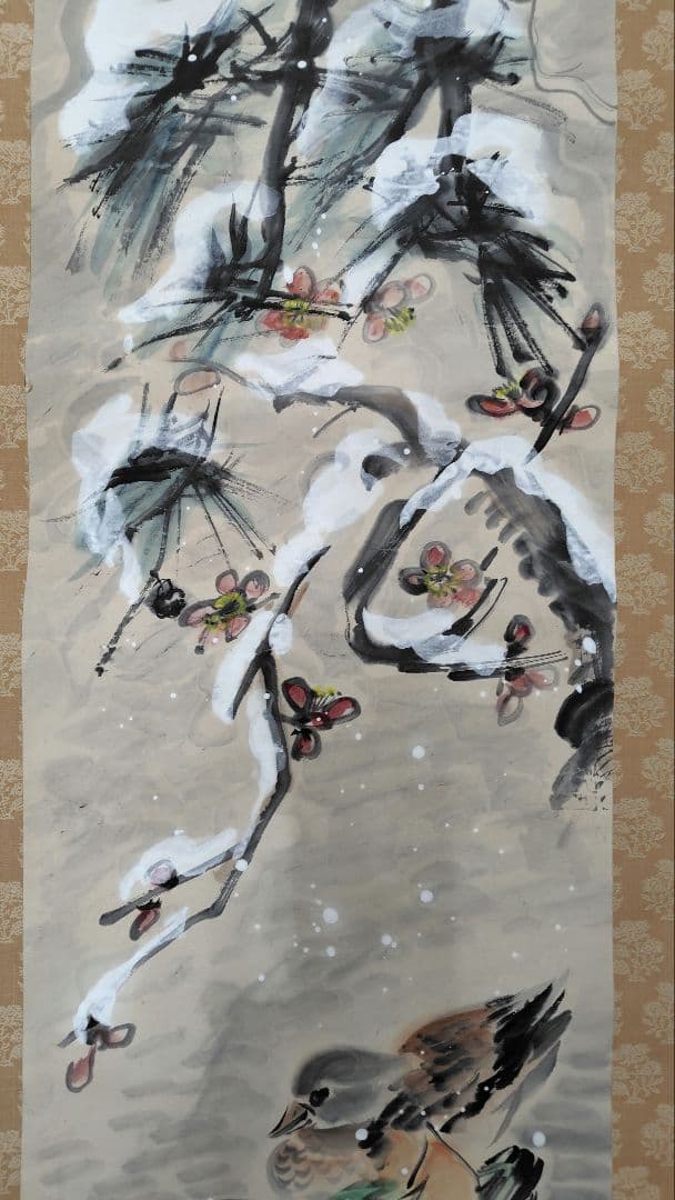 掛軸　直原玉青作　　 南画家 木箱付き