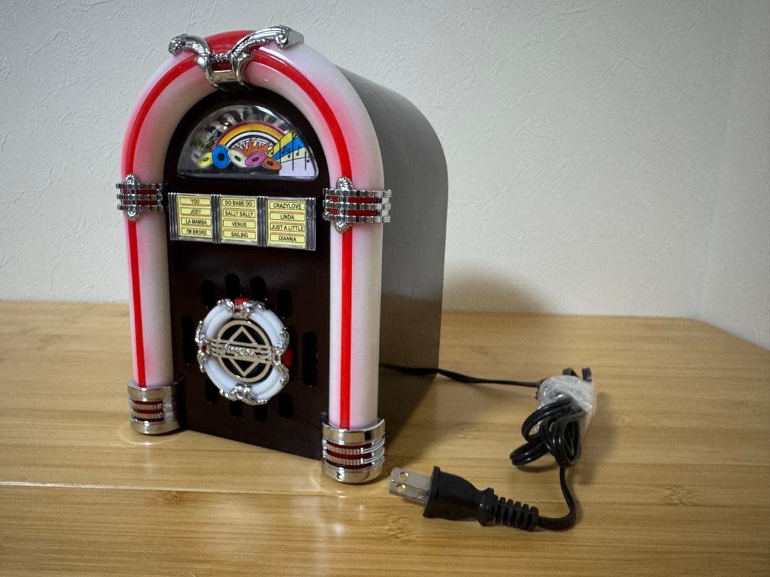 【訳あり品】ジュークボックス型照明インテリアUSB/SD/MP3プレーヤー　雑貨
