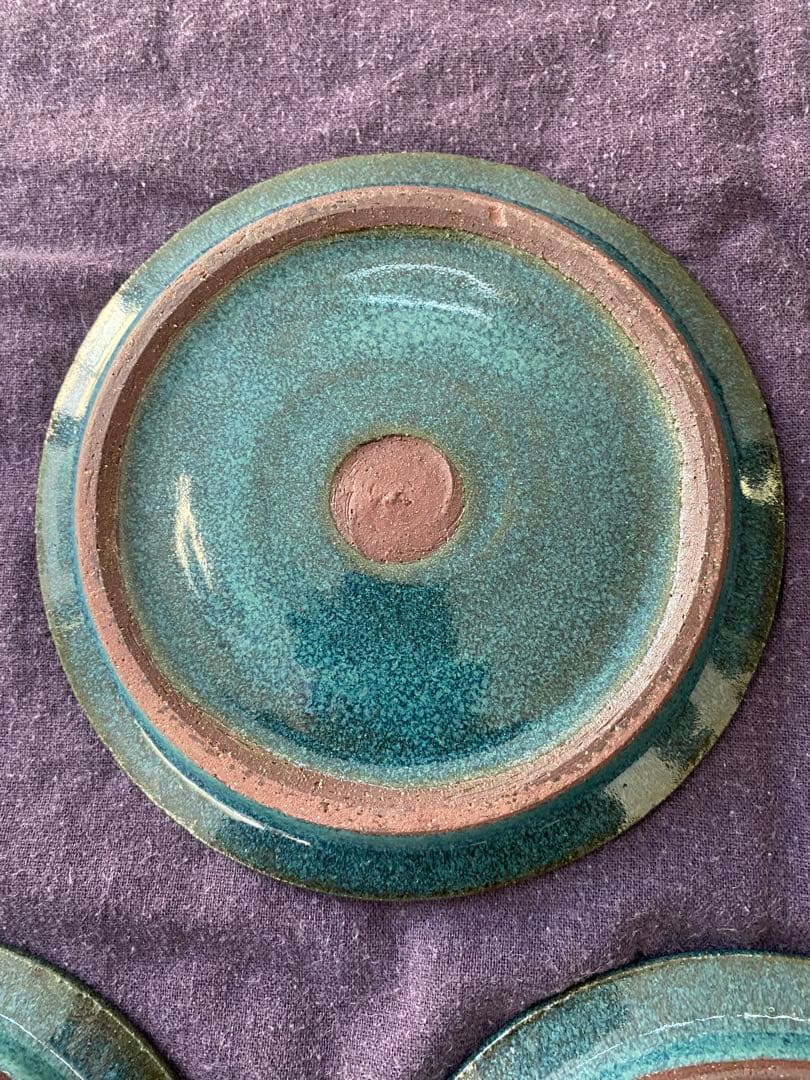 小澤基晴 リム皿 6寸 18cm 翡翠 3枚セット