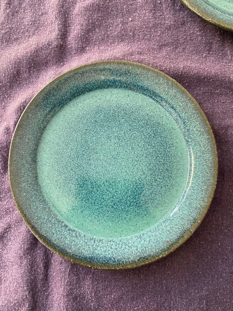 小澤基晴 リム皿 6寸 18cm 翡翠 3枚セット