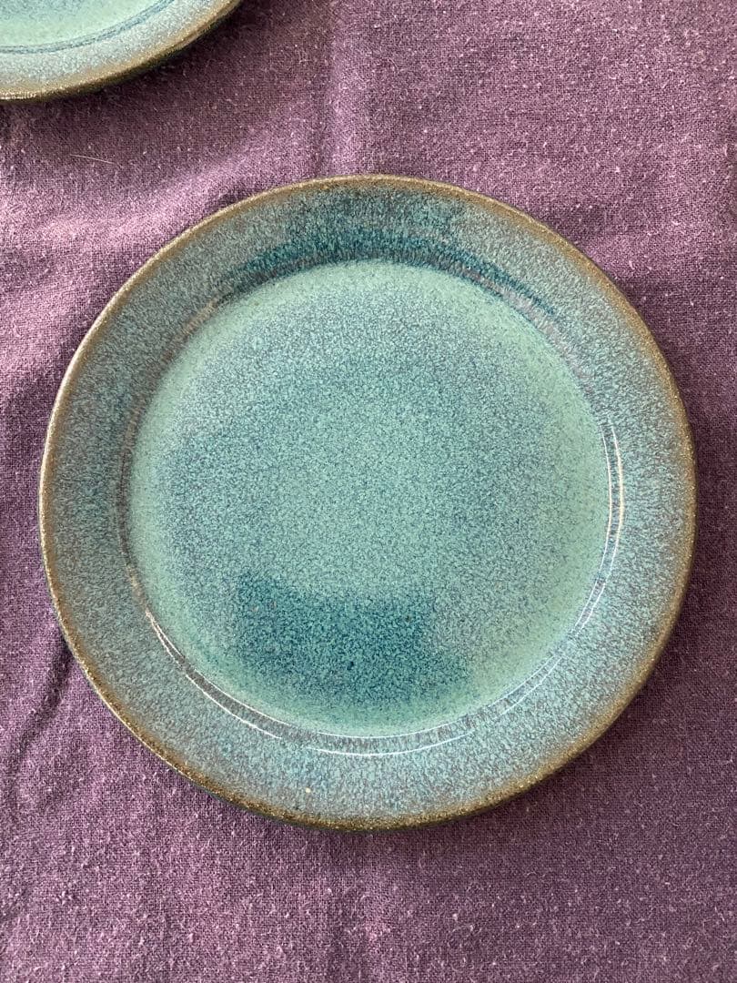 小澤基晴 リム皿 6寸 18cm 翡翠 3枚セット