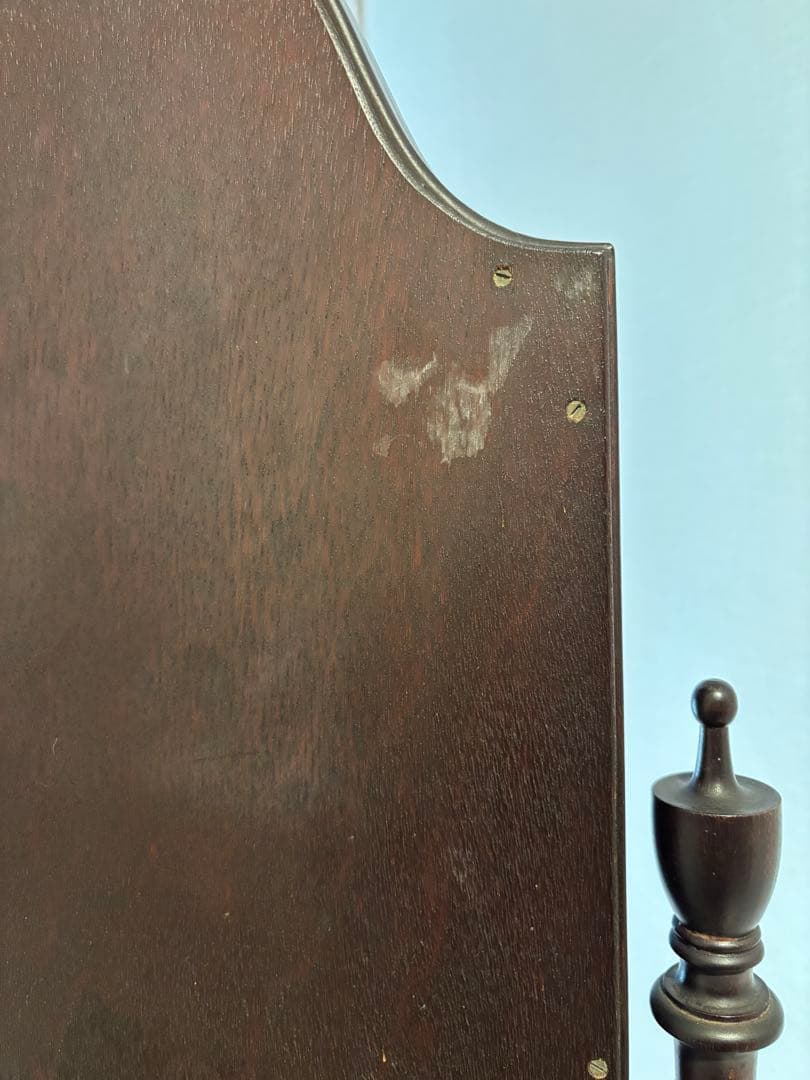 クラシック木製スタンドミラー ダークブラウン(姿見)