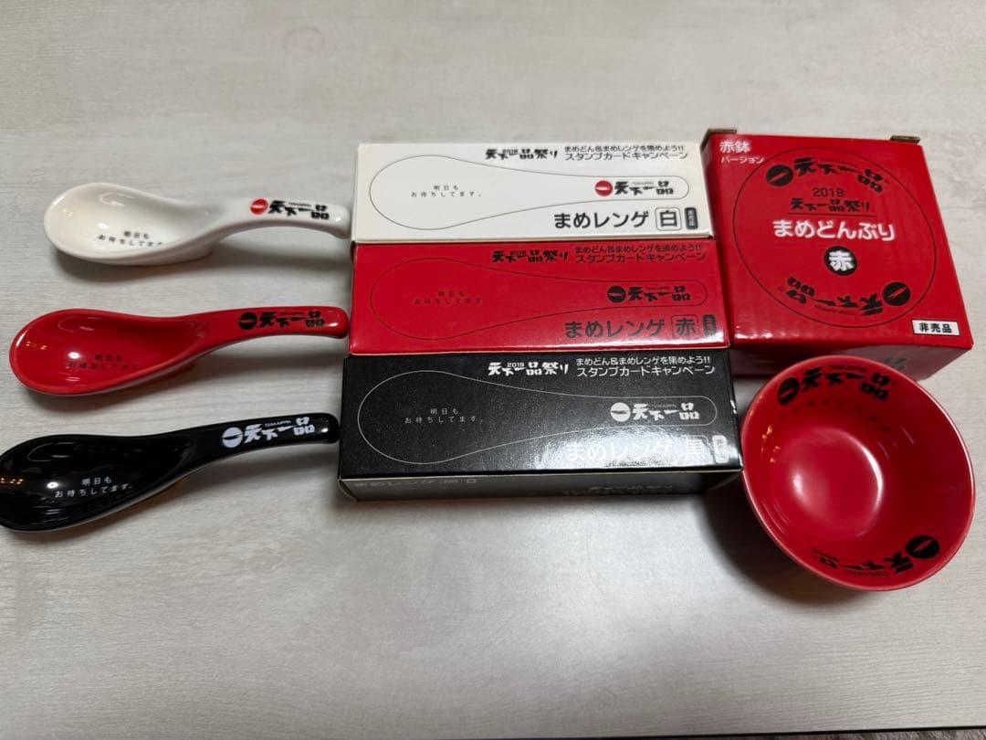レア天下一品 ミニミニどんぶり まめどんぶり チャーハン皿 まめレンゲ 8点