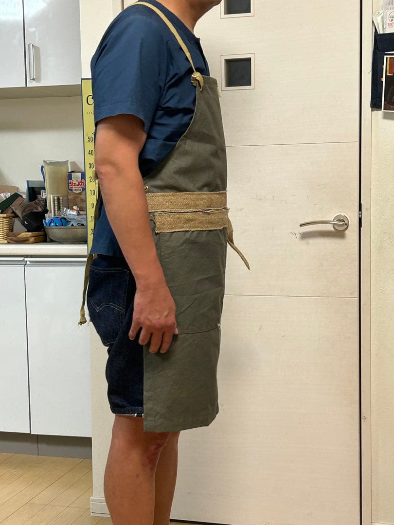 ミリタリーエプロン　実物　軍ものバック　リメイク品