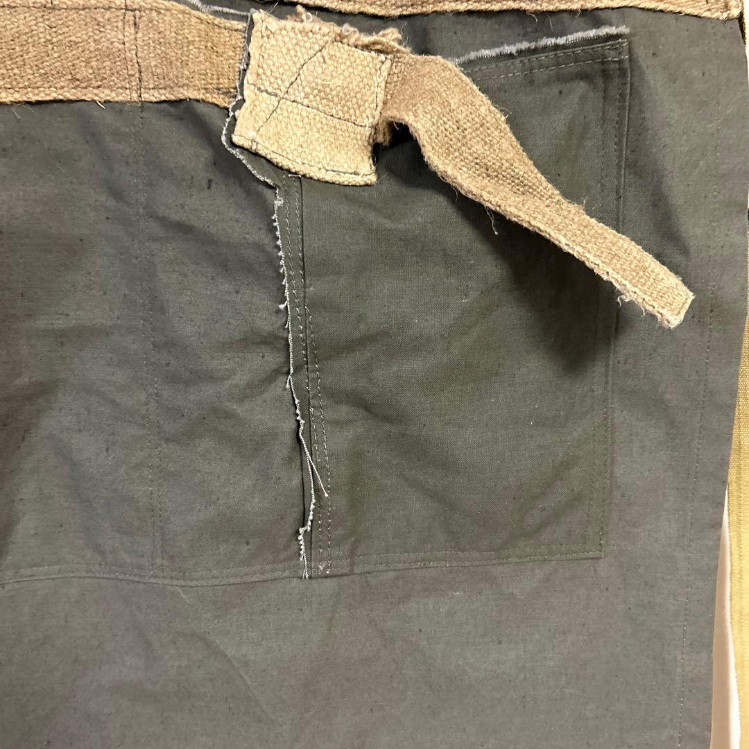 ミリタリーエプロン　実物　軍ものバック　リメイク品