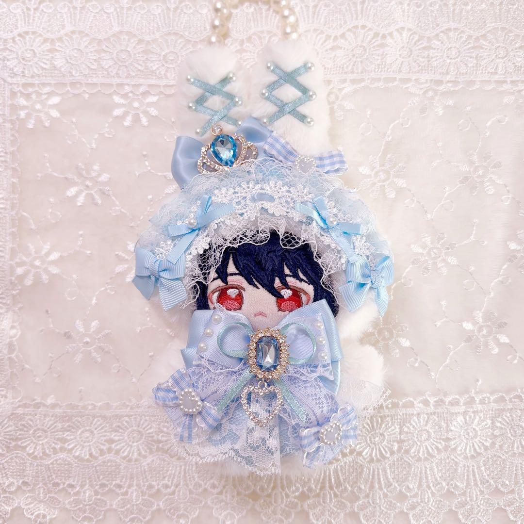 いつぬい　ぬい服　着ぐるみ　うさぎ　水色　 白　ロリータ　あんスタ　ちびぐるみ