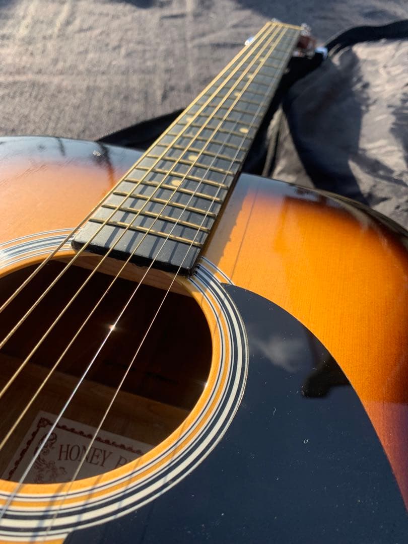 美品ハニービーHONEYBEEアコースティックギターW-15/TS