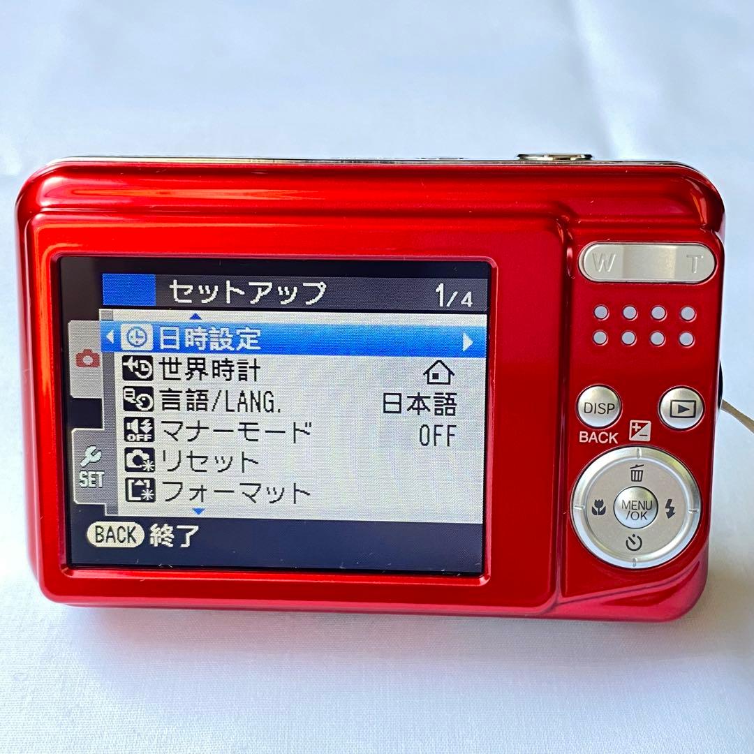 富士フイルム FinePix AX660 レッド デジカメ 中古 動作確認済み
