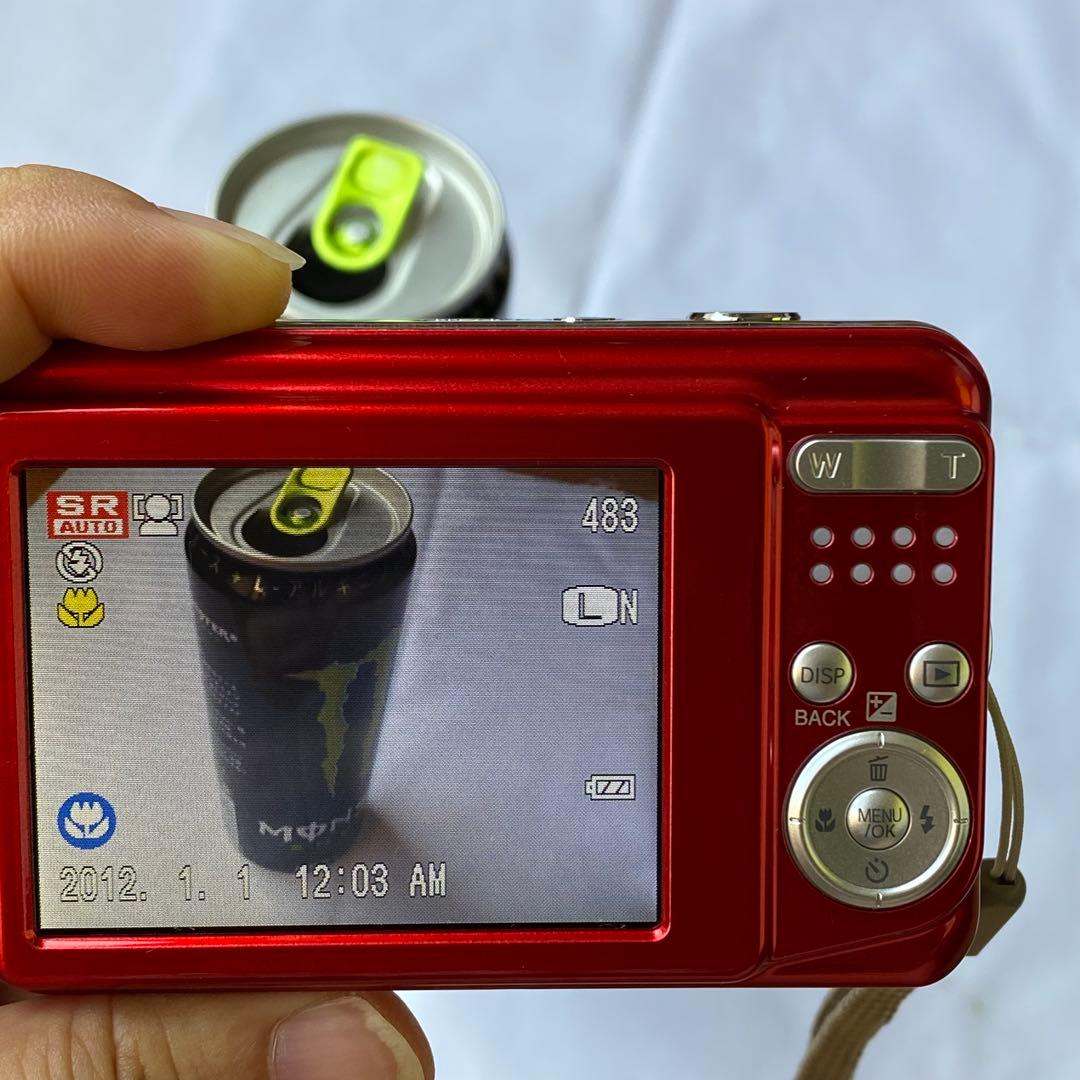 富士フイルム FinePix AX660 レッド デジカメ 中古 動作確認済み