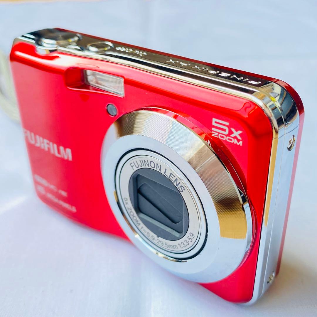 富士フイルム FinePix AX660 レッド デジカメ 中古 動作確認済み