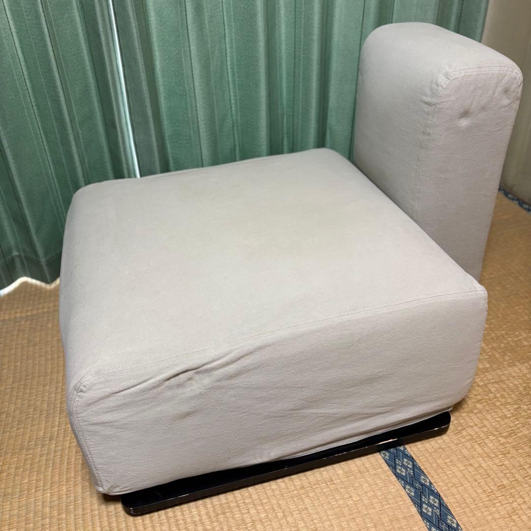無印良品　ユニットソファ　ハーフバックレスト 大　カバー付き