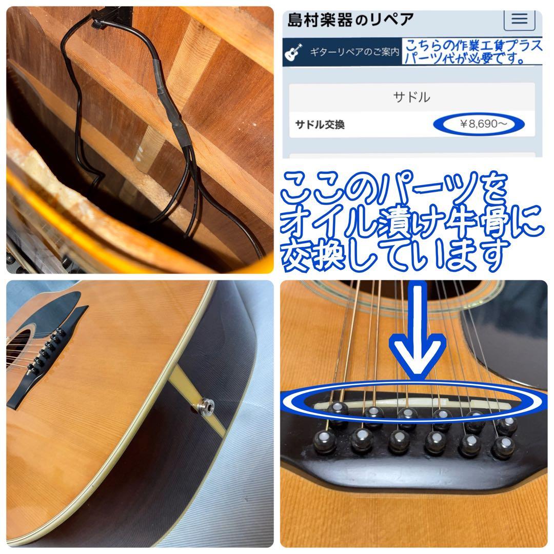 【国産☆牛骨☆エレアコ】MORRIS！B-40！12弦【弾き易く調整☆新品弦】