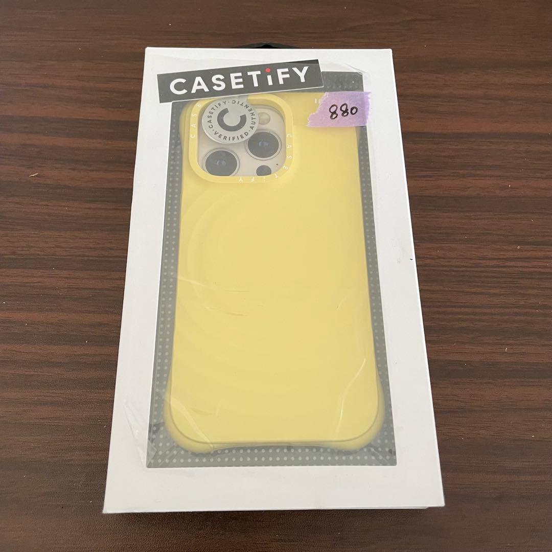 CASETiFY iPhone 14Proケース 波型 耐衝撃 イエロー