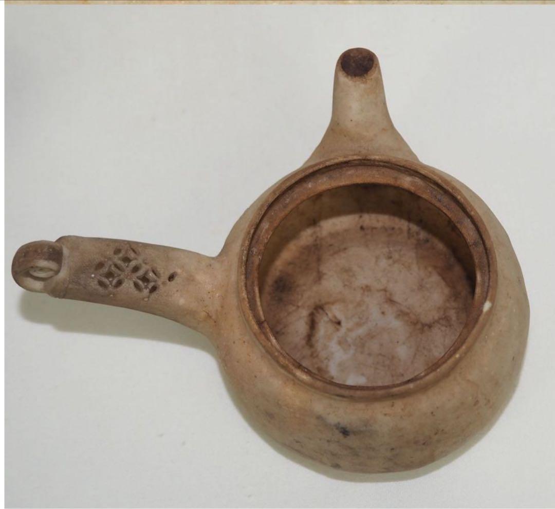 送料無料　明治時代　名工『森有節』作　有節萬古「日本有節」銘　急須　茶道具