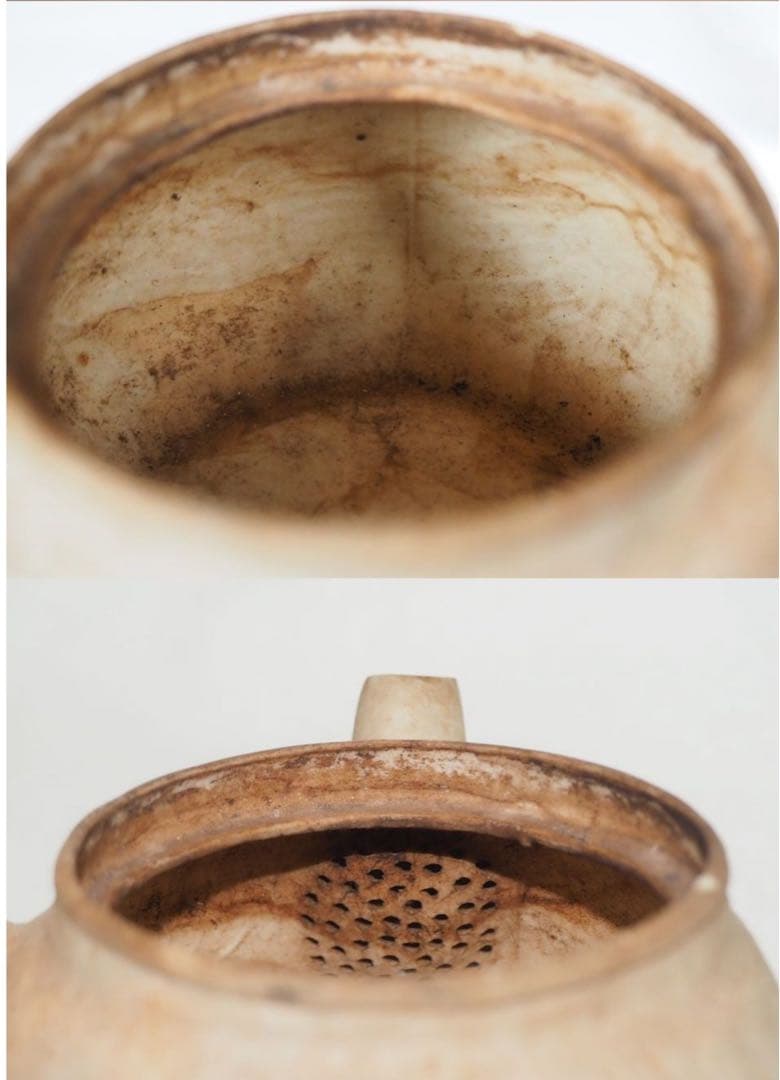 送料無料　明治時代　名工『森有節』作　有節萬古「日本有節」銘　急須　茶道具