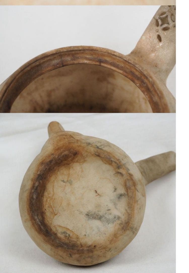 送料無料　明治時代　名工『森有節』作　有節萬古「日本有節」銘　急須　茶道具