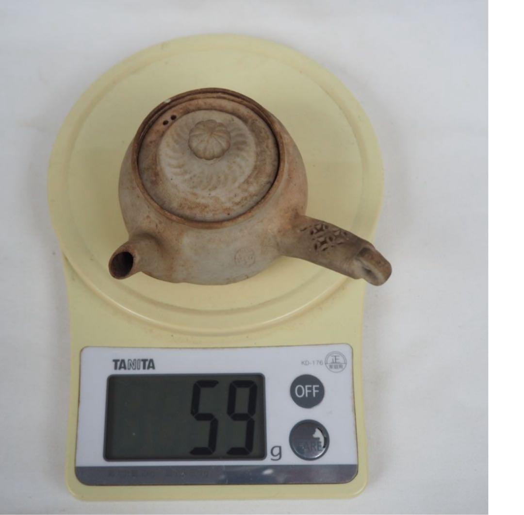 送料無料　明治時代　名工『森有節』作　有節萬古「日本有節」銘　急須　茶道具