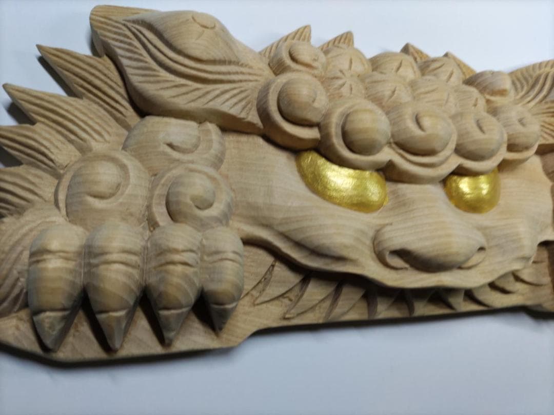 ◆◆【獅子噛み】社寺仏閣、山車、神輿　だんぢり彫刻部材　幅30ｃｍ