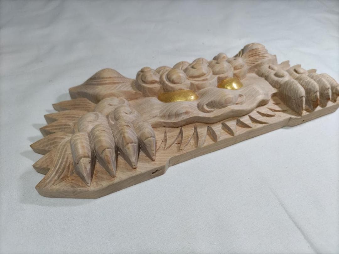 ◆◆【獅子噛み】社寺仏閣、山車、神輿　だんぢり彫刻部材　幅30ｃｍ