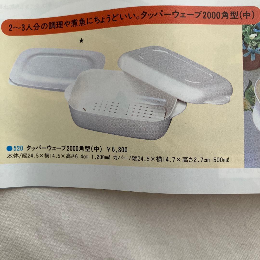タッパーウェア タッパーウェーブ2000 角型 (中) カバー シール ￼すのこ