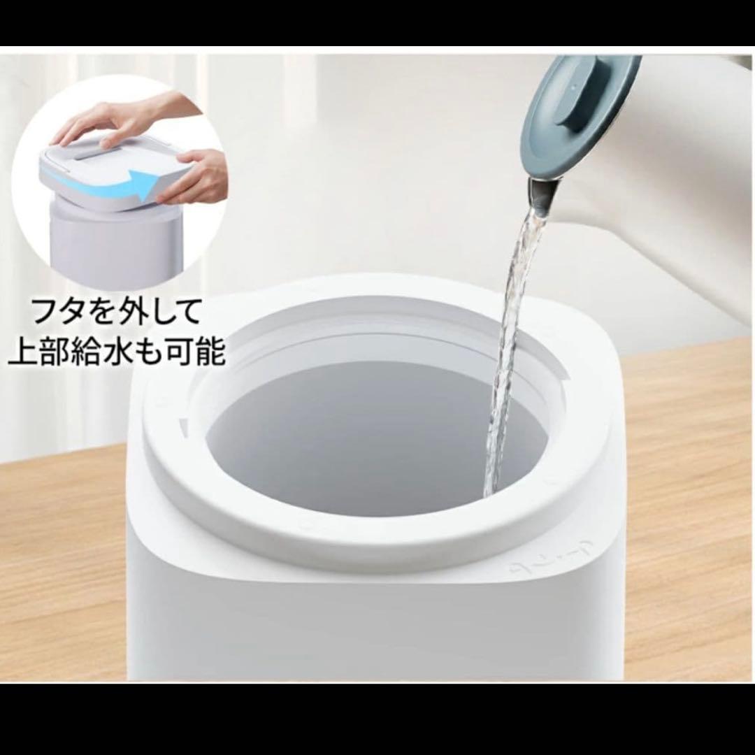 加湿器 4.0L 大容量 スチーム式加湿器　上から給水 卓上加湿器 お手入れ簡単