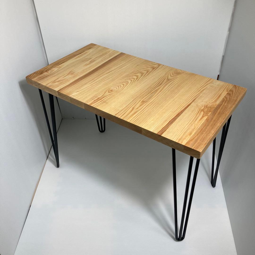 国産タモ材 ハンドメイドテーブル 天然木 ナチュラル 高級 一点物