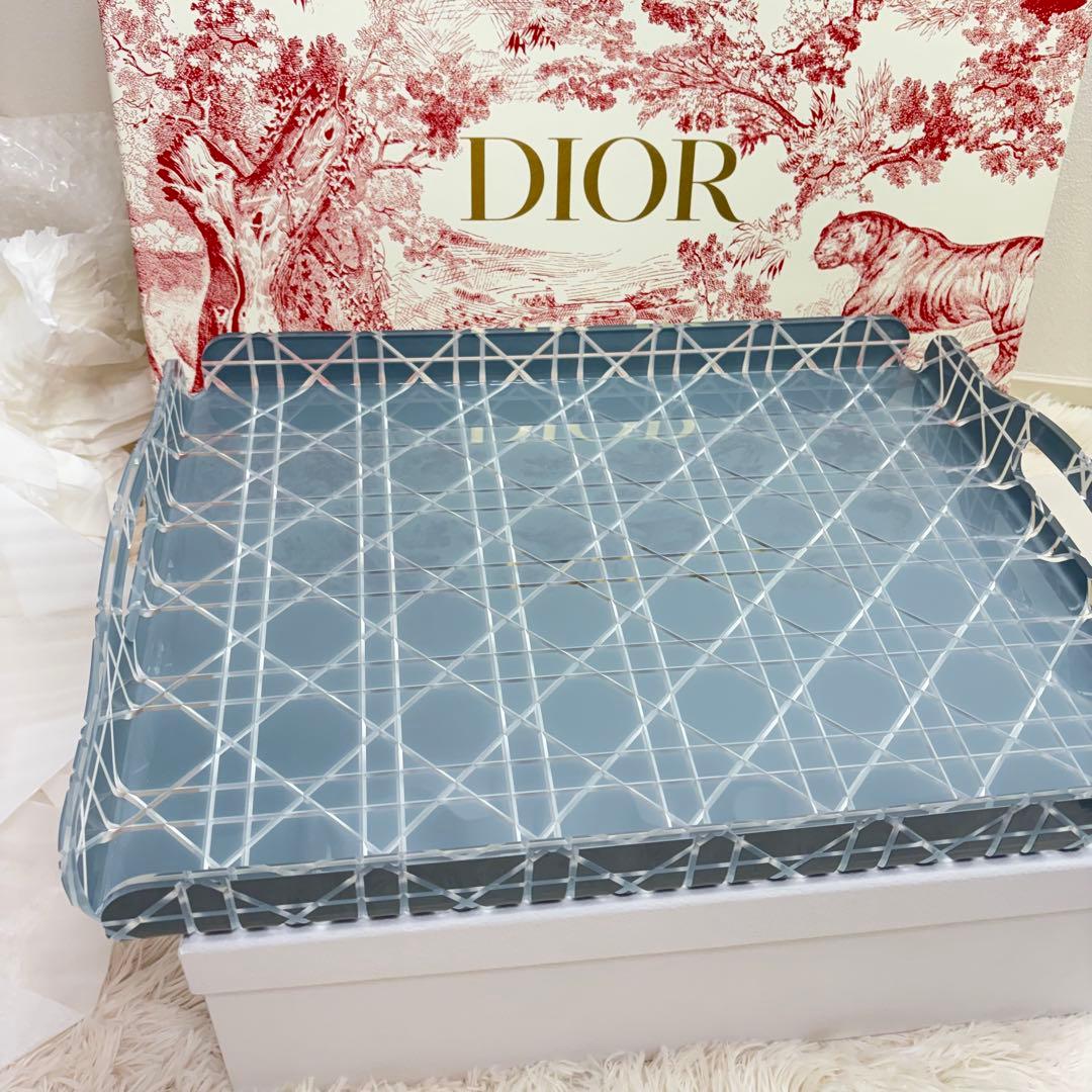新品 DIOR トレイ カナージュ ブラック ラージサイズ