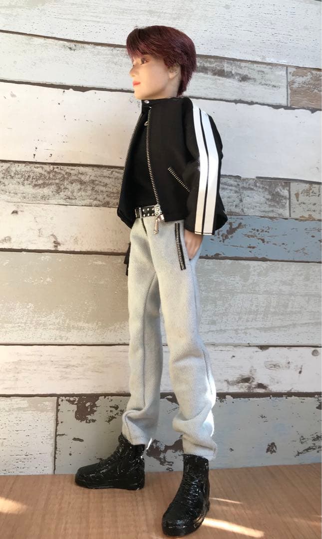 BTS ドール服　ライダースジャケットセット　グク