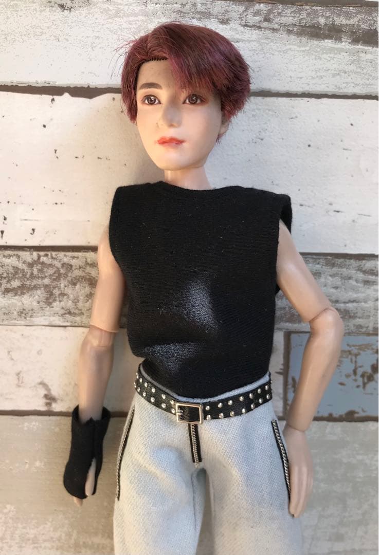 BTS ドール服　ライダースジャケットセット　グク