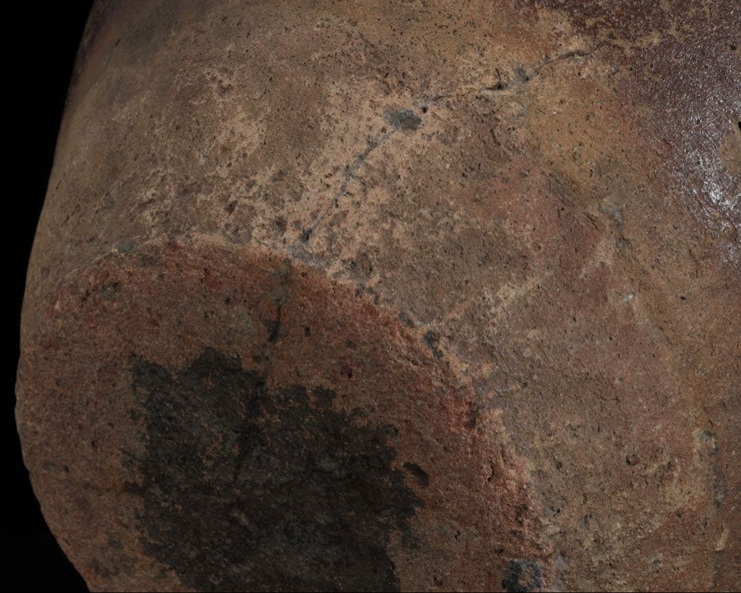 室町時代 古備前 自然釉壺 高さ26cm 花器 壷 日本古陶磁 古美術 骨董品