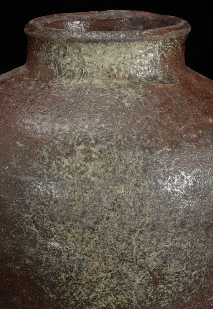 室町時代 古備前 自然釉壺 高さ26cm 花器 壷 日本古陶磁 古美術 骨董品